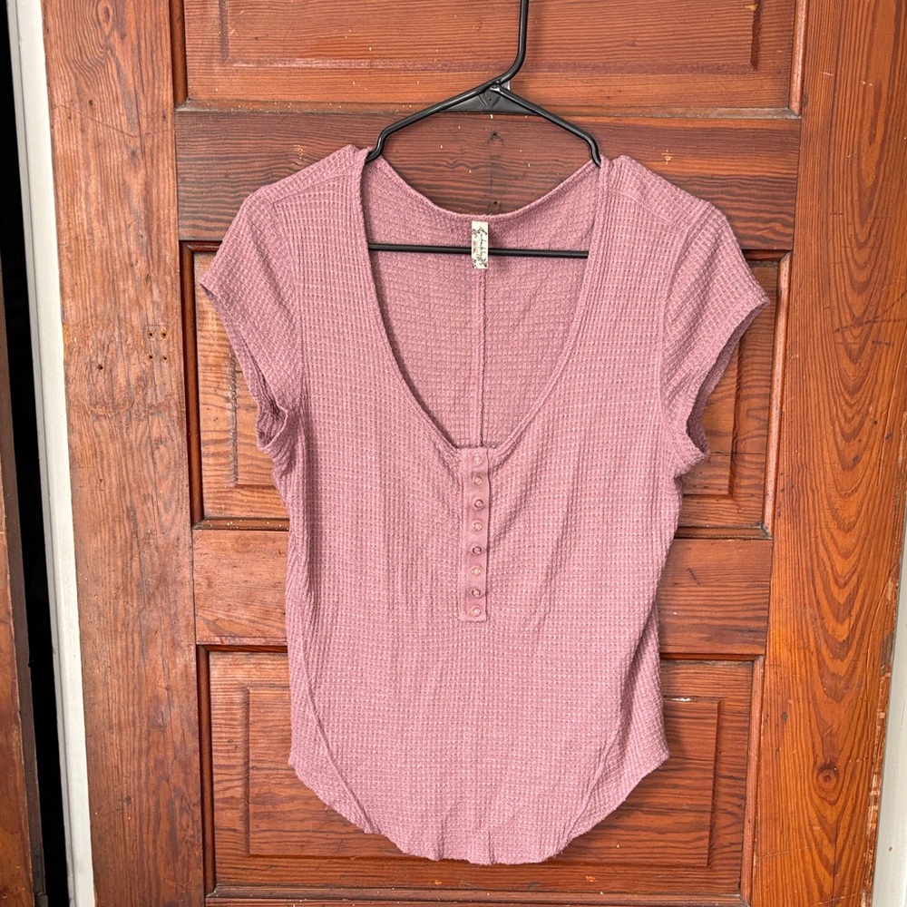 Intimately Free People Waffle Henley size Large